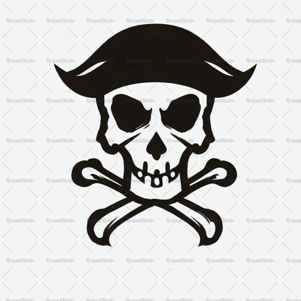 Piratenschädel und gekreuzte Knochen